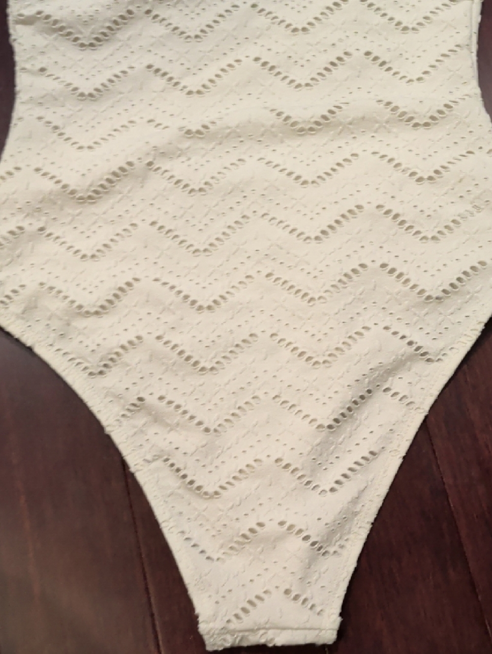 refuge White Eyelet One-Piece Swimsuit - Picture 7 of 8